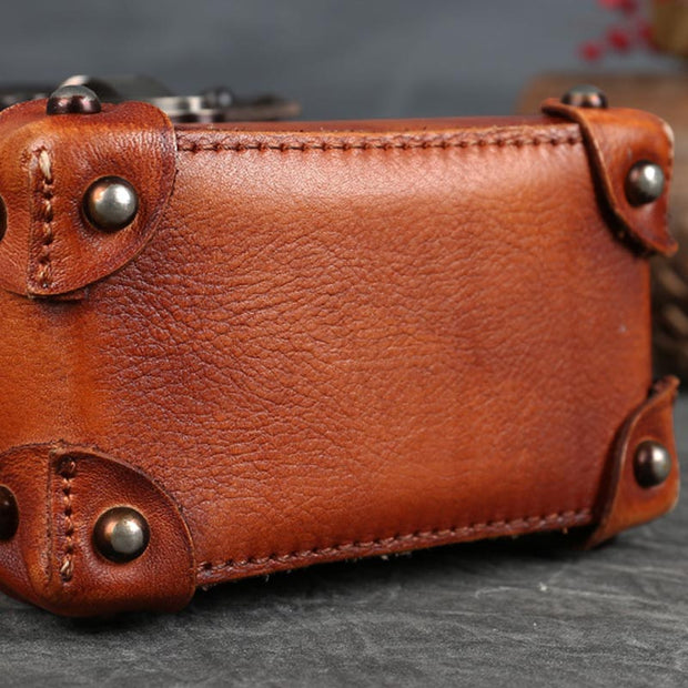 Vintage Genuine Leather Crossbody Phone Bag