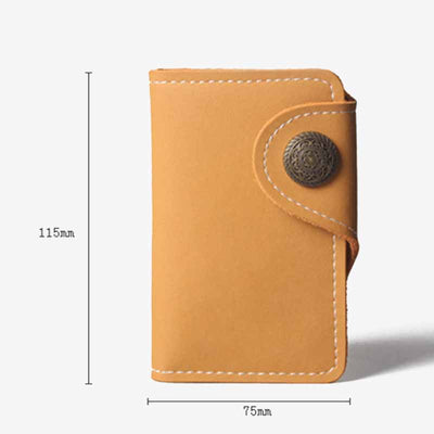 Multifunctional Leather Card Holder Ultra Thin Mini Key Ring Wallet