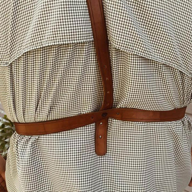 Medieval Handmade Leather Shoulder Holster Colt Style Single Harness Belt