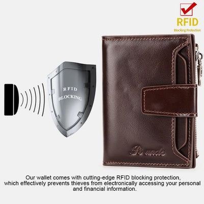 RFID Large Capacity Multi Card Leather Wallet