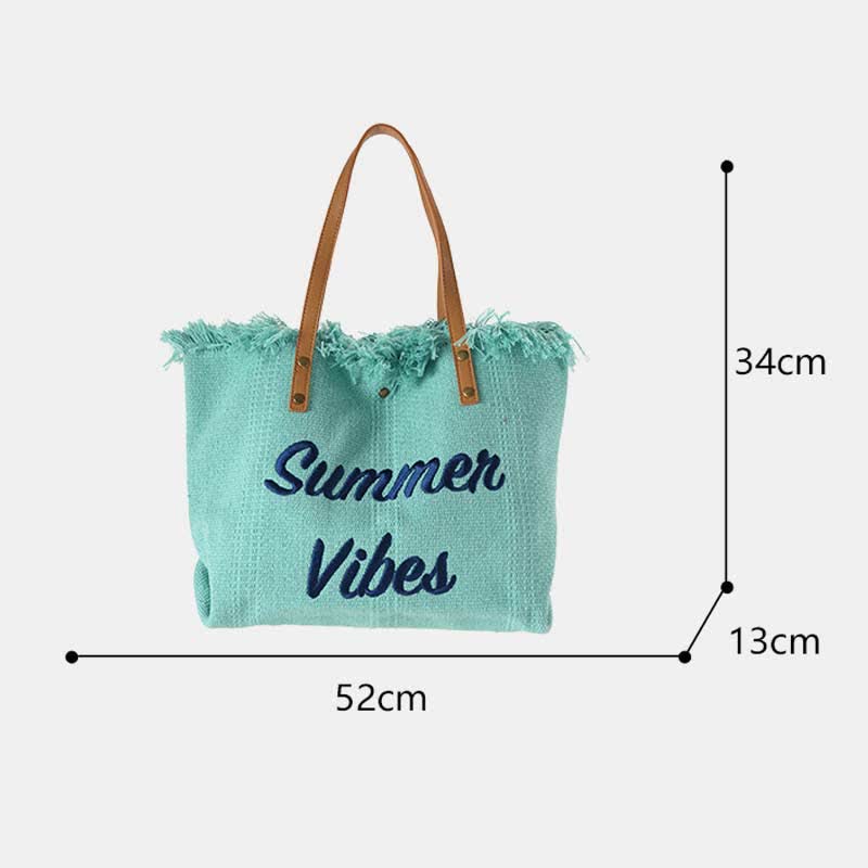 Canvas Tote Bag Summer Signature Extra Large Shoulder Handbag Purses