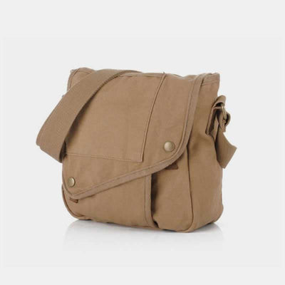 Small Canvas Messenger Bag Casual Travel Working Crossbody Shoulder Bag