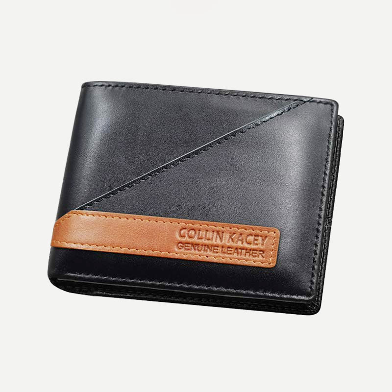 Mens Retro Bifold Short Roomy Leather Wallet Multi Style Optionals