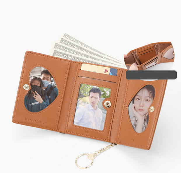 Solid Color Trifold Mini Wallet