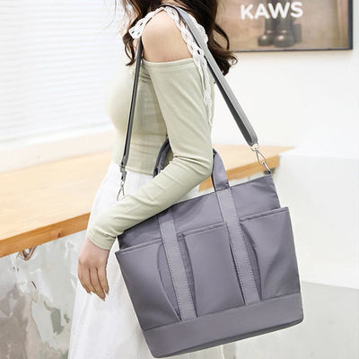 Tote Bag for Women Minimalist Waterproof Oxford Purple Crossbody Bag