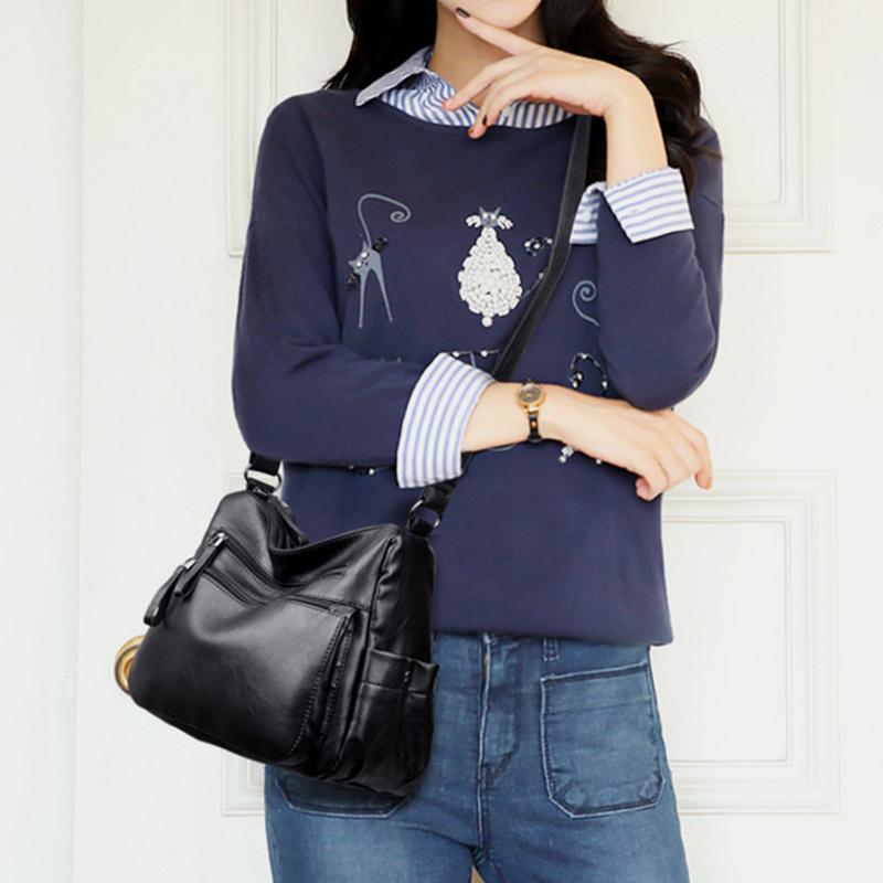 Casual Multi-Pocket Large Crossbody Bag