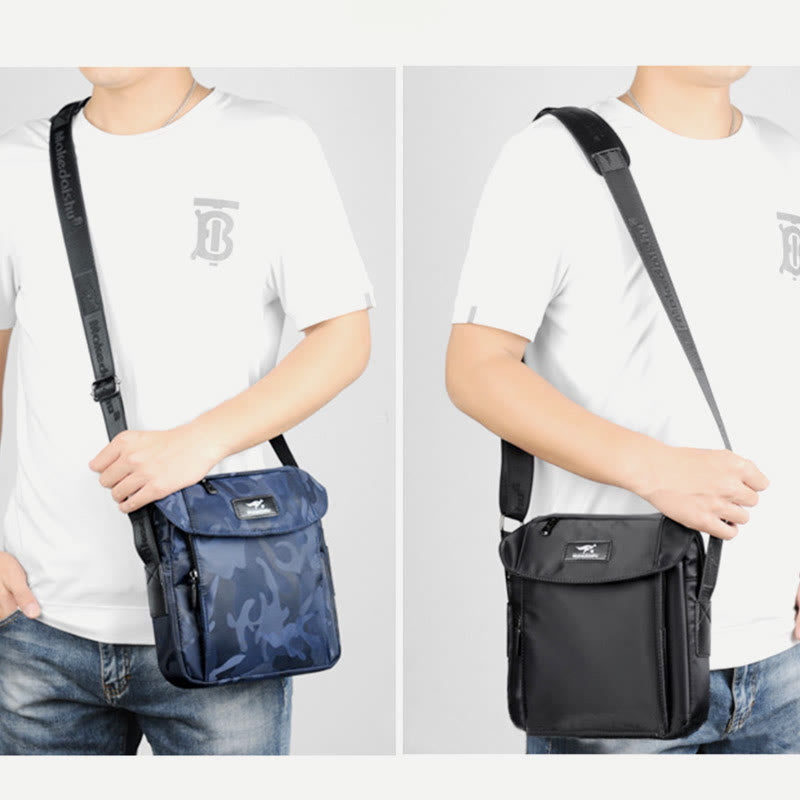 Messenger Bag For Men Oxford Cloth Navy Blue Casual Crossbody Bag