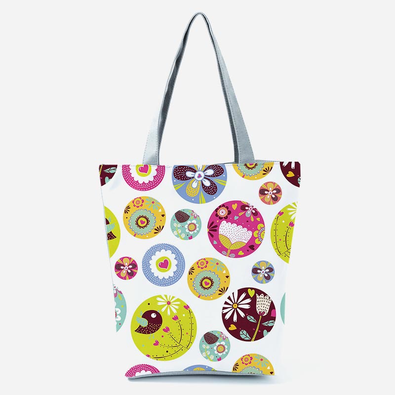 Tote Bag For Women Floral Print Large Capacity Shoulder Bag