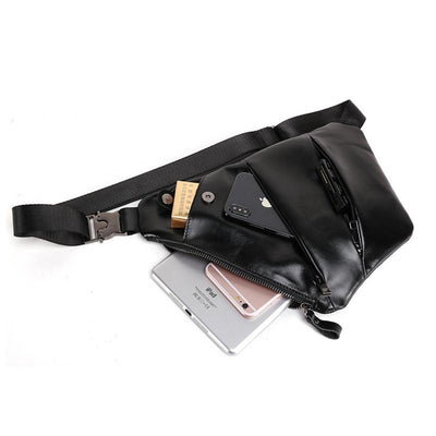 Men's Anti-theft Genuine Leather Sling Bag