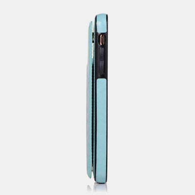 Phone Case Kickstand for iPhone with Card Holder Double Magnetic Clasp