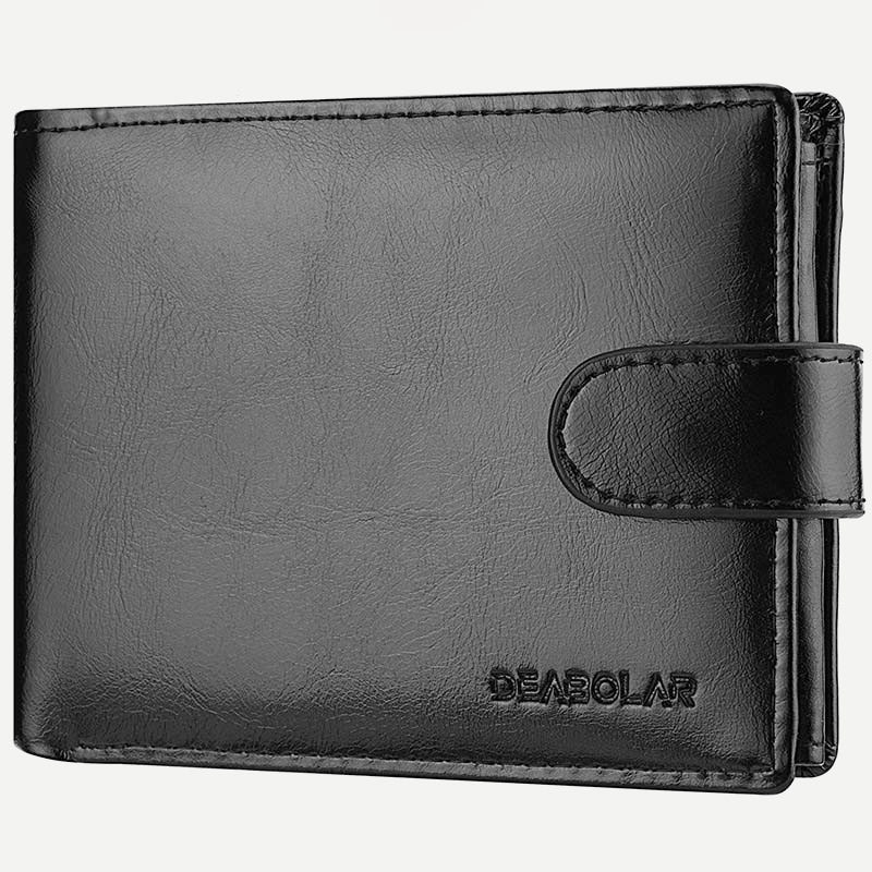 Leather Wallet for Men Extra Capacity Bifold Wallet with 3 ID Windows