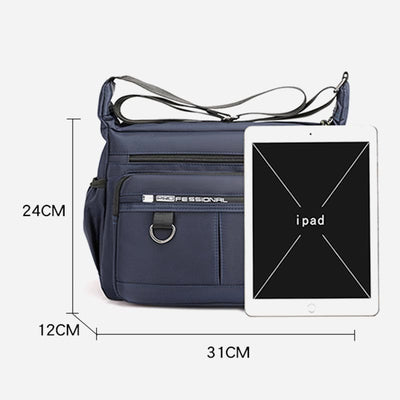 Crossbody Bag For Men Large Capacity Nylon Casual Shoulder Bag