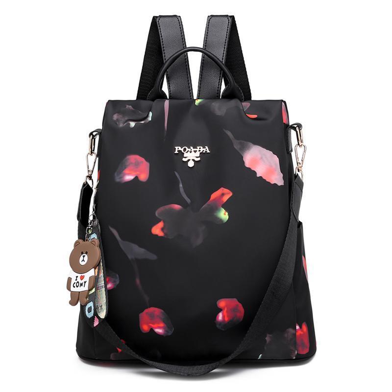 Anti-theft Floral Print Waterproof Backpack