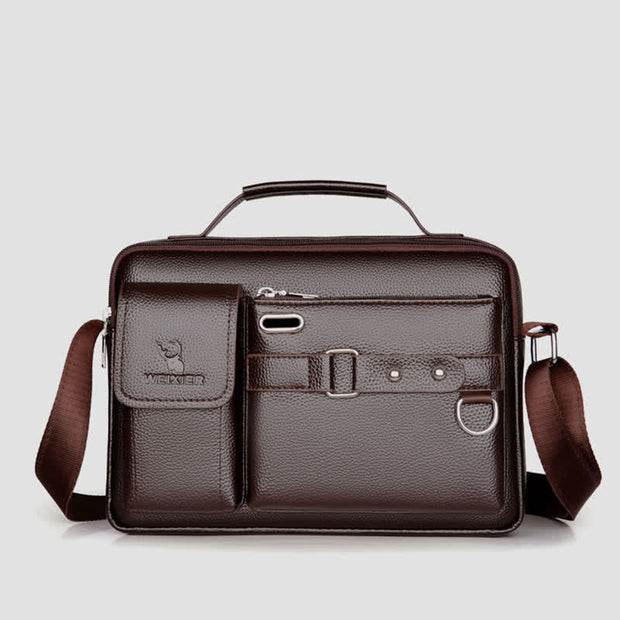 Retro Leather Satchel Messenger Bag for Men Traval Shoulder Bag