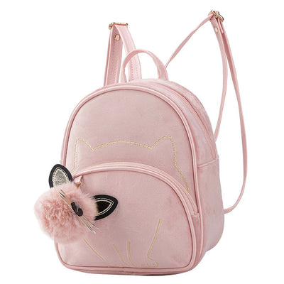 Cartoon Embroidered Cat Pattern Mini  Backpack