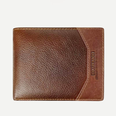 Mens Retro Bifold Short Roomy Leather Wallet Multi Style Optionals