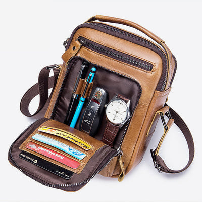 High Quality Retro Multi-Pocket Business Crossbody Bag