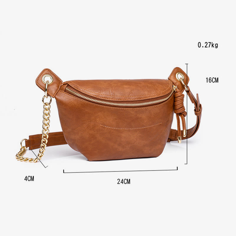 Sling Bag For Women PU Leather Retro Travel Crossbody Bag