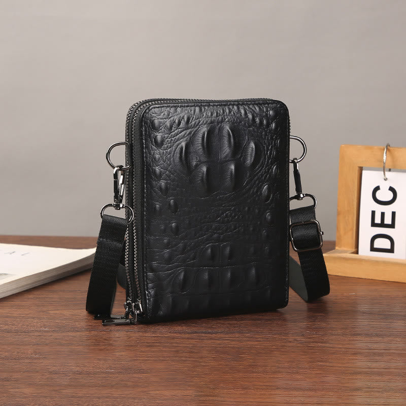 Detachable Strap Phone Bag For Women Embossing Leather Crossbody Bag