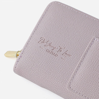 Horizontal Long Checkbook Wallet Solid Color Zipper Coin Purse