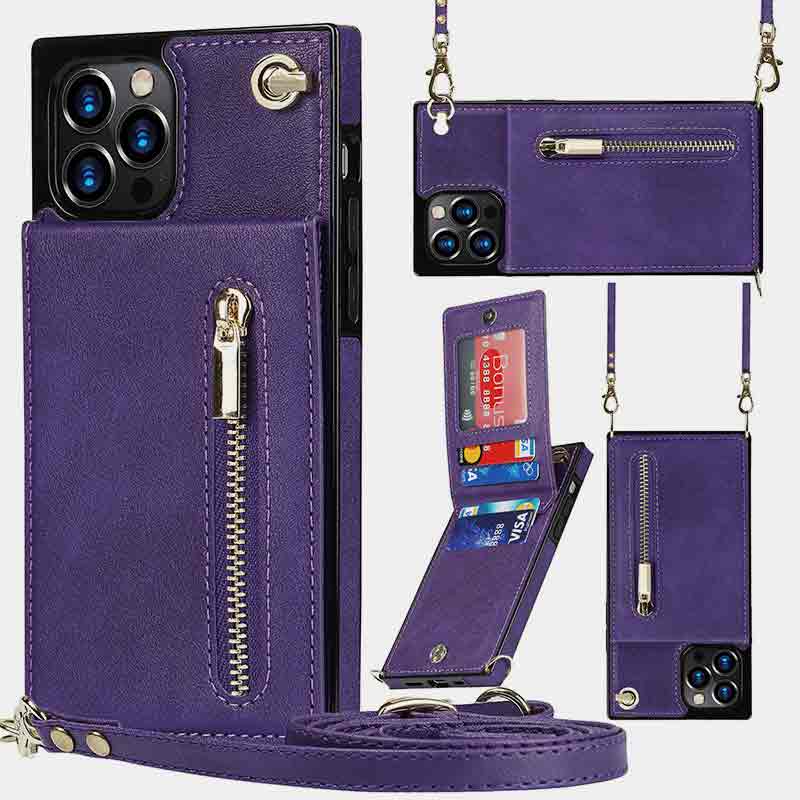 Functional iPhone Samsung Phone Case Mini Phone Bag with Card Holder