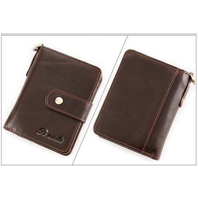 RFID Blocking Small Leather Wallet