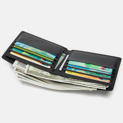 Soft Genuine Leather Multi-Slot RFID Slim Wallet