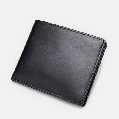 Soft Genuine Leather Multi-Slot RFID Slim Wallet