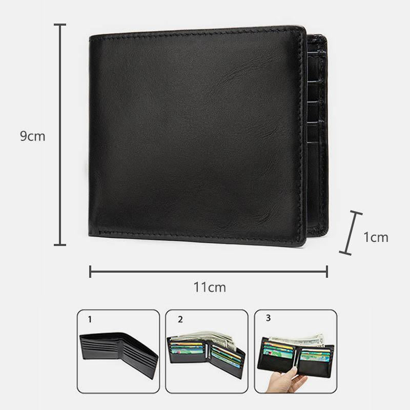 Soft Genuine Leather Multi-Slot RFID Slim Wallet