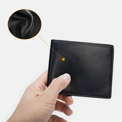 Soft Genuine Leather Multi-Slot RFID Slim Wallet