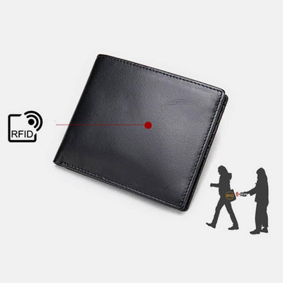 Soft Genuine Leather Multi-Slot RFID Slim Wallet