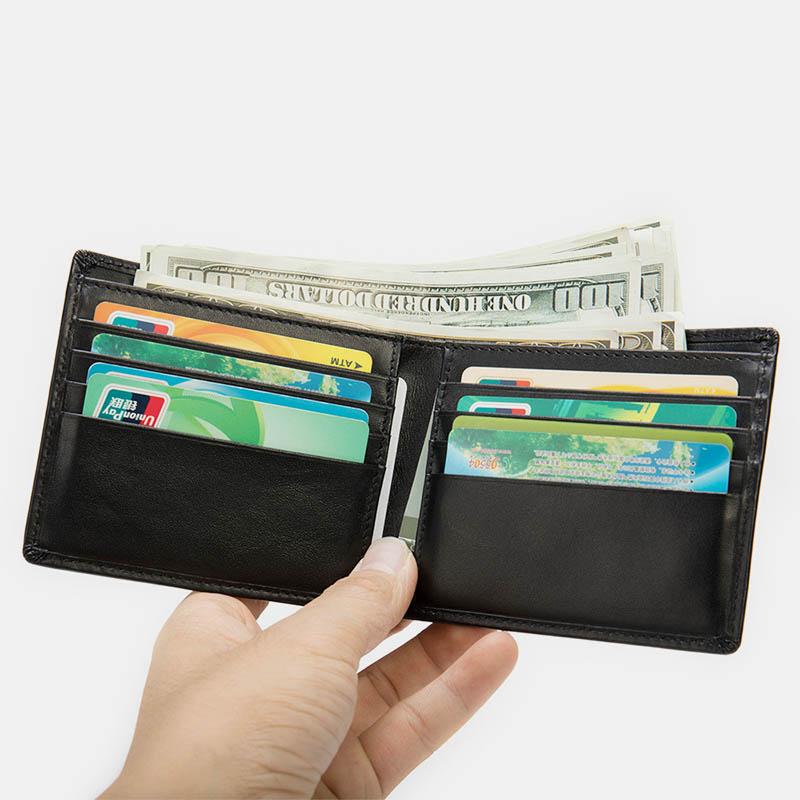 Soft Genuine Leather Multi-Slot RFID Slim Wallet