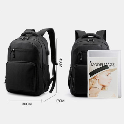 Wear-Resistant Large Capacity Laptop Backpack With USB Charging Port