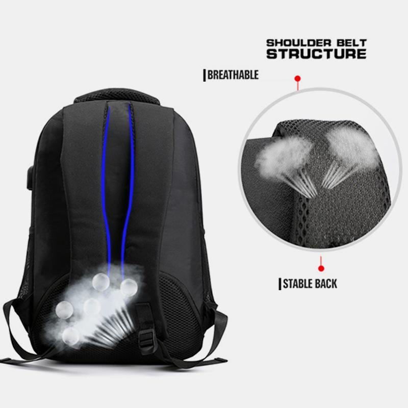 Wear-Resistant Large Capacity Laptop Backpack With USB Charging Port