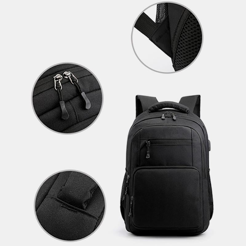 Wear-Resistant Large Capacity Laptop Backpack With USB Charging Port