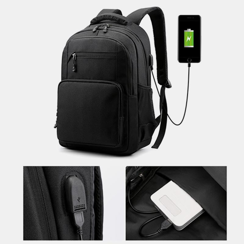 Wear-Resistant Large Capacity Laptop Backpack With USB Charging Port