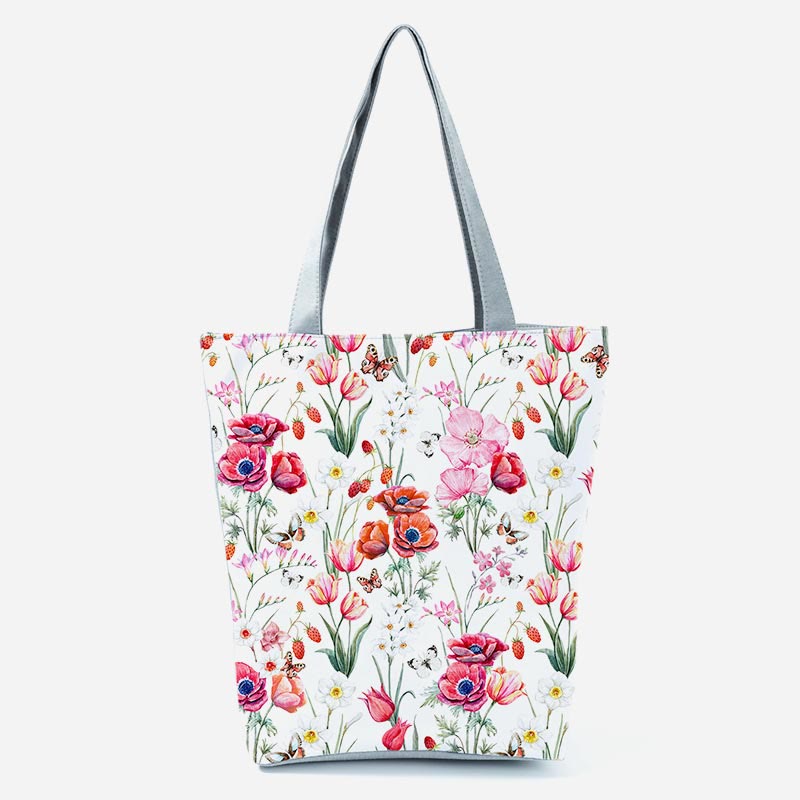 Tote Bag For Women Floral Print Large Capacity Shoulder Bag