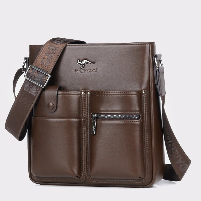 Messenger Bag For Men Large Capacity Leisure Leather Crossbody Bag