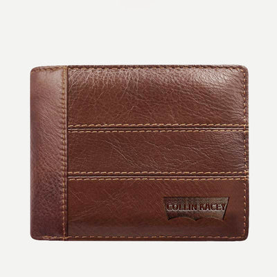 Mens Retro Bifold Short Roomy Leather Wallet Multi Style Optionals