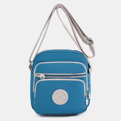 Nylon Crossbody Belt Bag for Women Multi-pocket Travel Shoulder Purse