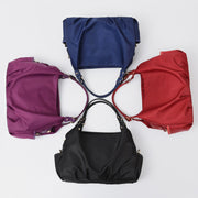 Triple Compartment Tote Handbag Large Capacity Hobo Handbag with Crossbody Strap