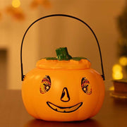 Halloween Candy Bag For Kids Bright Pumpkin Decor Basket Handbag