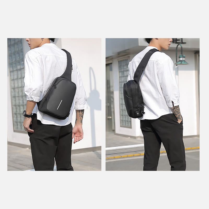 Outdoor Anti Theft Crossbody Chest Bag Mens Waterproof Sling Purse