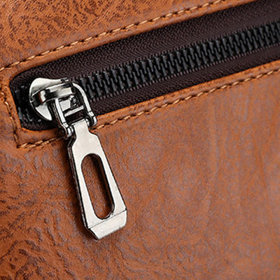 Classic Messenger Bag For Men Business Leather Crossbody Satchel Purse