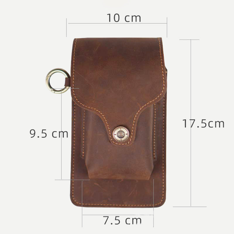 Genuine Leather Holster for Belt Universal Cell Phone Case on Belt