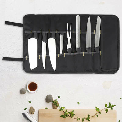 Chef's Knife Roll Bag 22 Slots Heavy Duty Oxford Chef Knife Bag