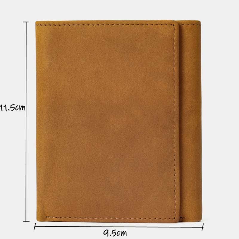 Personalized Wallet for Men Slim Trifold Front Pocket Leather Wallet