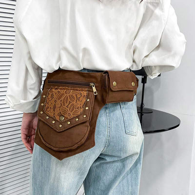 Waist Bag For Women Retro Crossbody Multifunctional Casual Belt Bag