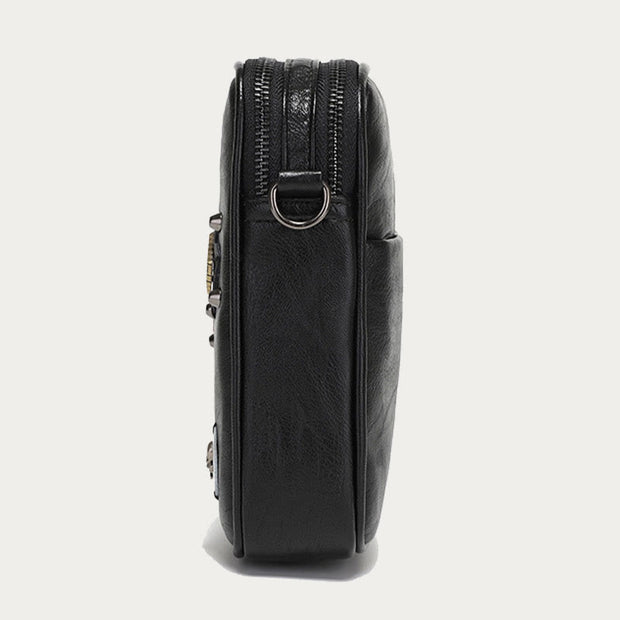 Mini Phone Bag For Men Outdoor Riding Leather Crossbody Bag