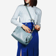 Women Satchel Eleglant High Capacity Handbag Vegan Leather Boston Bag Purse